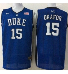 Blue Devils #15 Jahlil Okafor Royal Blue Basketball Stitched NCAA Jersey