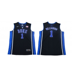 Duke Blue Devils #1 Zion Williamson Black Basketball Elite Stitched NCAA Jersey