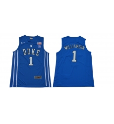 Duke Blue Devils #1 Zion Williamson Blue Basketball Stitched NCAA Jersey