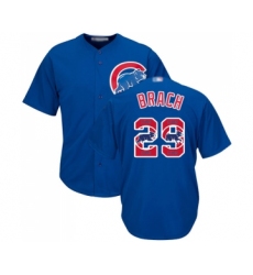Men's Chicago Cubs #29 Brad Brach Authentic Royal Blue Team Logo Fashion Cool Base Baseball Jersey