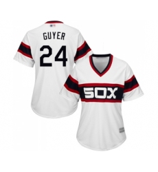 Women's Chicago White Sox #24 Brandon Guyer Replica White 2013 Alternate Home Cool Base Baseball Jersey