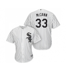 Men's Chicago White Sox #33 James McCann Replica White Home Cool Base Baseball Jersey