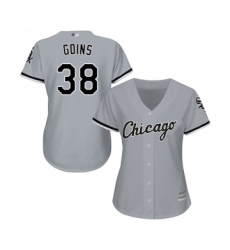 Women's Chicago White Sox #38 Ryan Goins Replica Grey Road Cool Base Baseball Jersey