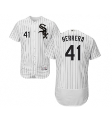 Men's Chicago White Sox #41 Kelvin Herrera White Home Flex Base Authentic Collection Baseball Jersey