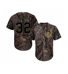 Youth Cleveland Indians #32 Zach Duke Authentic Camo Realtree Collection Flex Base Baseball Jersey