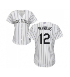 Women's Colorado Rockies #12 Mark Reynolds Replica White Home Cool Base Baseball Jersey