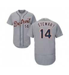 Men's Detroit Tigers #14 Christin Stewart Grey Road Flex Base Authentic Collection Baseball Jersey
