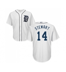 Youth Detroit Tigers #14 Christin Stewart Replica White Home Cool Base Baseball Jersey