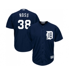 Youth Detroit Tigers #38 Tyson Ross Replica Navy Blue Alternate Cool Base Baseball Jersey