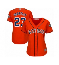 Women's Houston Astros #23 Michael Brantley Authentic Orange Alternate Cool Base 2019 World Series Bound Baseball Jersey