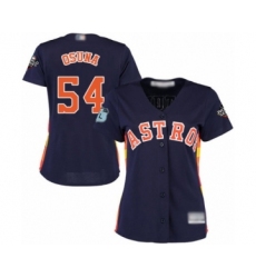 Women's Houston Astros #54 Roberto Osuna Authentic Navy Blue Alternate Cool Base 2019 World Series Bound Baseball Jersey