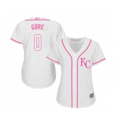 Women's Kansas City Royals #0 Terrance Gore Replica White Fashion Cool Base Baseball Jersey