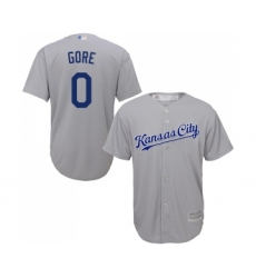 Youth Kansas City Royals #0 Terrance Gore Replica Grey Road Cool Base Baseball Jersey