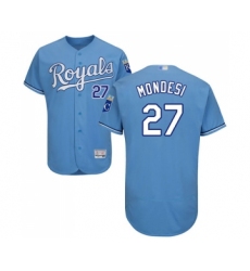 Men's Kansas City Royals #27 Raul Mondesi Light Blue Alternate Flex Base Authentic Collection Baseball Jersey