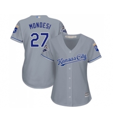 Women's Kansas City Royals #27 Raul Mondesi Replica Grey Road Cool Base Baseball Jersey