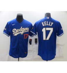 Men's Nike Los Angeles Dodgers #17 Joe Kelly Blue Gold Elite Jersey