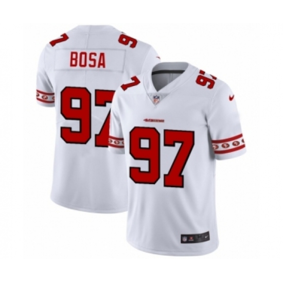 Men's San Francisco 49ers #97 Nick Bosa White Team Logo Cool Edition Jersey