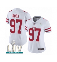 Women's San Francisco 49ers #97 Nick Bosa White Vapor Untouchable Limited Player Super Bowl LIV Bound Football Jersey