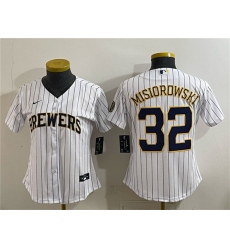 Youth Milwaukee Brewers #32 Jacob Misiorowski White Cool Base Stitched Jersey