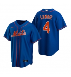 Men's Nike New York Mets #4 Jed Lowrie Royal Alternate Stitched Baseball Jersey