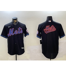 Men's New York Mets Team Big Logo Graphite 2024 City Connect Limited Stitched Baseball Jerseys