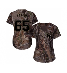 Women's New York Yankees #65 James Paxton Authentic Camo Realtree Collection Flex Base Baseball Jersey