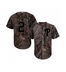 Youth Philadelphia Phillies #2 Jean Segura Authentic Camo Realtree Collection Flex Base Baseball Jersey