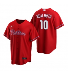 Men's Nike Philadelphia Phillies #10 J.T. Realmuto White Cooperstown Collection Home Stitched Baseball Jersey