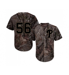Men's Philadelphia Phillies #56 Zach Eflin Authentic Camo Realtree Collection Flex Base Baseball Jersey