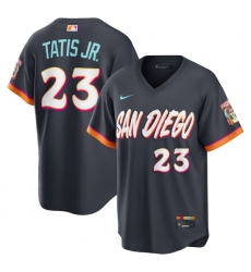 Men's San Diego Padres #23 Fernando Tatis Jr. Obsidian 2026 City Connect Stadium Limited Stitched Baseball Jersey