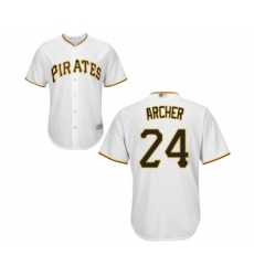 Youth Pittsburgh Pirates #24 Chris Archer Replica White Home Cool Base Baseball Jersey