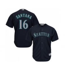 Youth Seattle Mariners #16 Domingo Santana Replica Navy Blue Alternate 2 Cool Base Baseball Jersey
