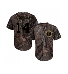 Men's Texas Rangers #14 Asdrubal Cabrera Authentic Camo Realtree Collection Flex Base Baseball Jersey