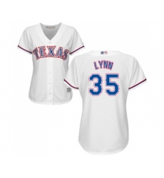 Women's Texas Rangers #35 Lance Lynn Replica White Home Cool Base Baseball Jersey