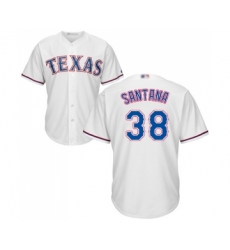 Men's Texas Rangers #38 Danny Santana Replica White Home Cool Base Baseball Jersey