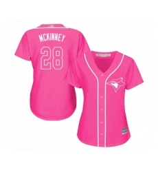 Women's Toronto Blue Jays #28 Billy McKinney Replica Pink Fashion Cool Base Baseball Jersey