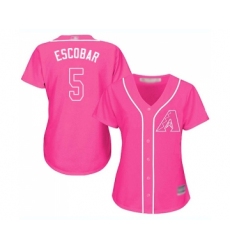 Women's Arizona Diamondbacks #5 Eduardo Escobar Replica Pink Fashion Baseball Jersey