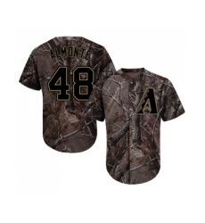 Men's Arizona Diamondbacks #48 Abraham Almonte Authentic Camo Realtree Collection Flex Base Baseball Jersey