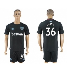 West Ham United #36 Quina Away Soccer Club Jersey