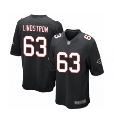 Men's Atlanta Falcons #63 Chris Lindstrom Game Black Alternate Football Jersey