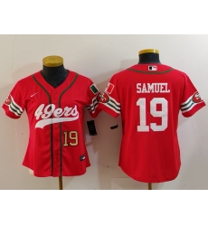 Women's San Francisco 49ers #19 Deebo Samuel Red Mexico Cool Base Stitched Baseball Jerseys