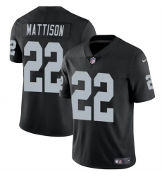 Men's Las Vegas Raiders #22 Alexander Mattison Black 2024 Vapor Football Stitched Jersey