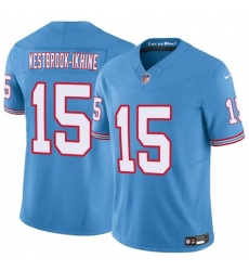 Men's Tennessee Titans #15 Nick Westbrook-Ikhine Blue 2024 F.U.S.E. Throwback Vapor Limited Football Stitched Jersey