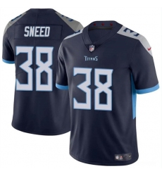 Men's Tennessee Titans #38 L'Jarius Sneed Navy Vapor Limited Football Stitched Jersey