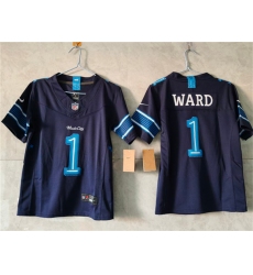Women's Tennessee Titans #1 Cameron Ward Navy 2026 F.U.S.E. 'Music City' Rivalries Collection Limited Football Stitched Jersey(Run Small)