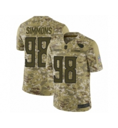 Men's Tennessee Titans #98 Jeffery Simmons Limited Camo 2018 Salute to Service Football Jersey