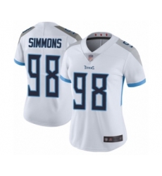 Women's Tennessee Titans #98 Jeffery Simmons White Vapor Untouchable Limited Player Football Jersey