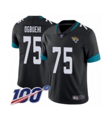 Men's Jacksonville Jaguars #75 Cedric Ogbuehi Black Team Color Vapor Untouchable Limited Player 100th Season Football Jersey