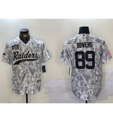 Men's Las Vegas Raiders #98 Maxx Crosby 2024 Arctic Camo Salute To Service Stitched Baseball Jersey