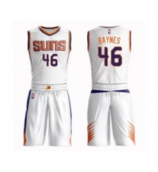 Men's Phoenix Suns #46 Aron Baynes Swingman White Basketball Suit Jersey - Association Edition